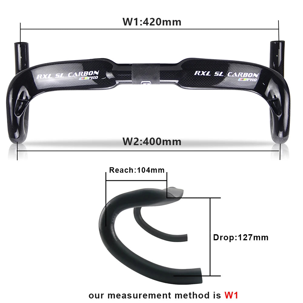 RXL SL Carbon Road Handlebar - Internal Routing 400/420/440mm