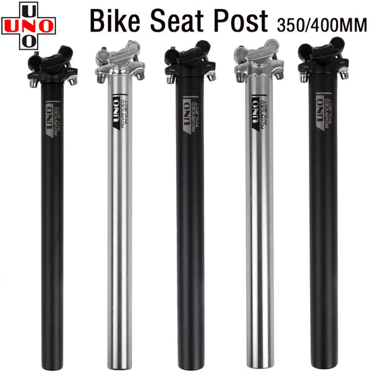 UNO Ultralight Aluminum Seatpost 350/400mm - Lightweight MTB/Road Bike Seat Tube 25.4-31.6mm