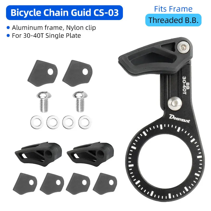 Bike Chain Guide MTB 1X System – ISCG 03/05 & BB/Post Mount CNC Anodized Wide Narrow Chain Guide