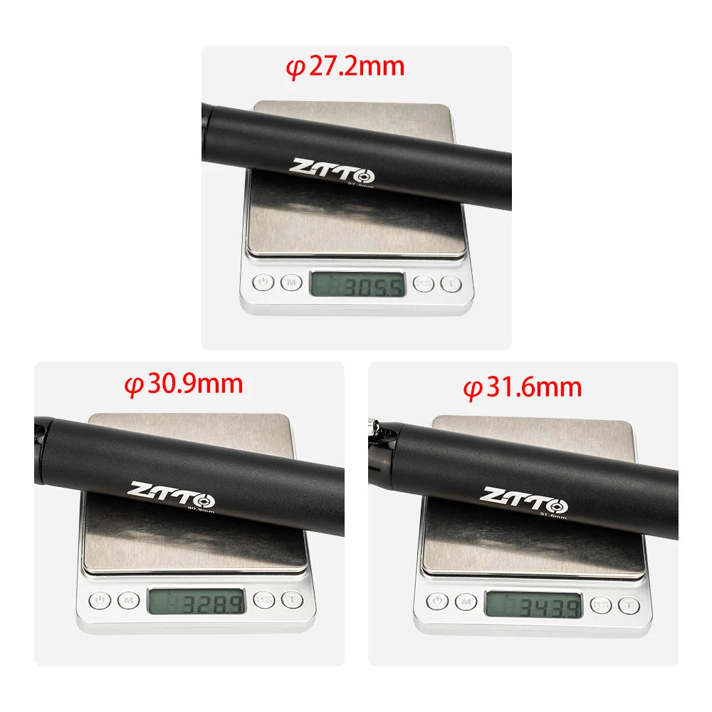 ZTTO Bicycle Seat Post Offset Head Seatpost Superlight Aluminum Alloy MTB Road Cycling Bike Saddle Tube 27.2 28.6 31.6 350mm