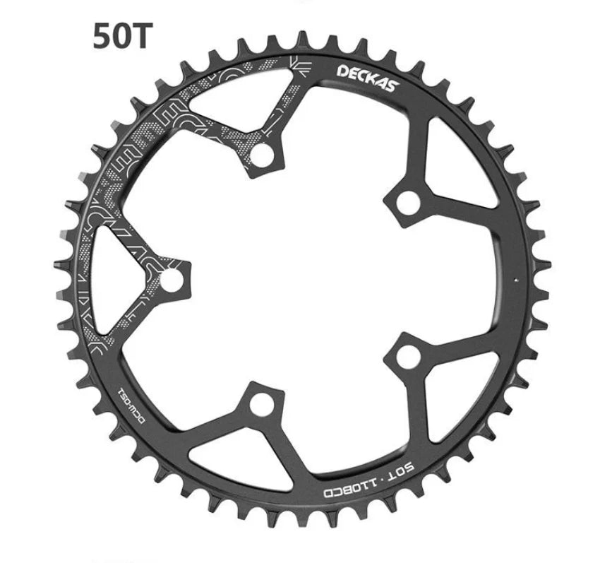 Deckcas Narrow Wide Chainring 110BCD 36T-52T - Road/MTB Compatible