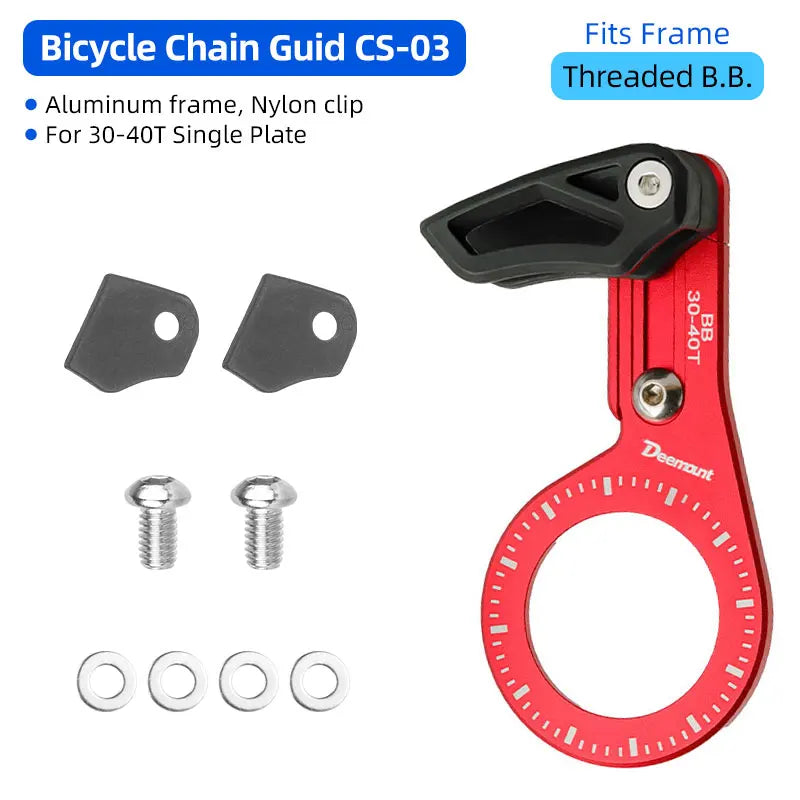 Bike Chain Guide MTB 1X System – ISCG 03/05 & BB/Post Mount CNC Anodized Wide Narrow Chain Guide