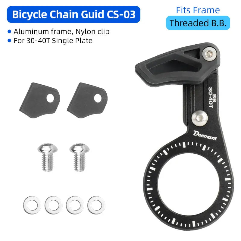 Bike Chain Guide MTB 1X System – ISCG 03/05 & BB/Post Mount CNC Anodized Wide Narrow Chain Guide