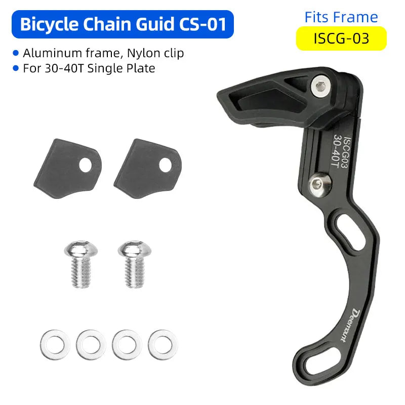 Bike Chain Guide MTB 1X System – ISCG 03/05 & BB/Post Mount CNC Anodized Wide Narrow Chain Guide
