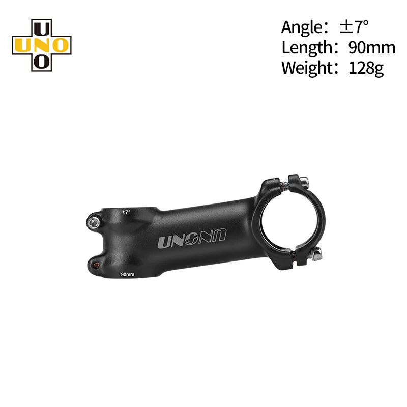 UNO Bicycle Stem 7/17/35 Degree - CNC Aluminum 28.6/31.8mm Clamp 60-130mm Length Road/MTB/Gravel Bike