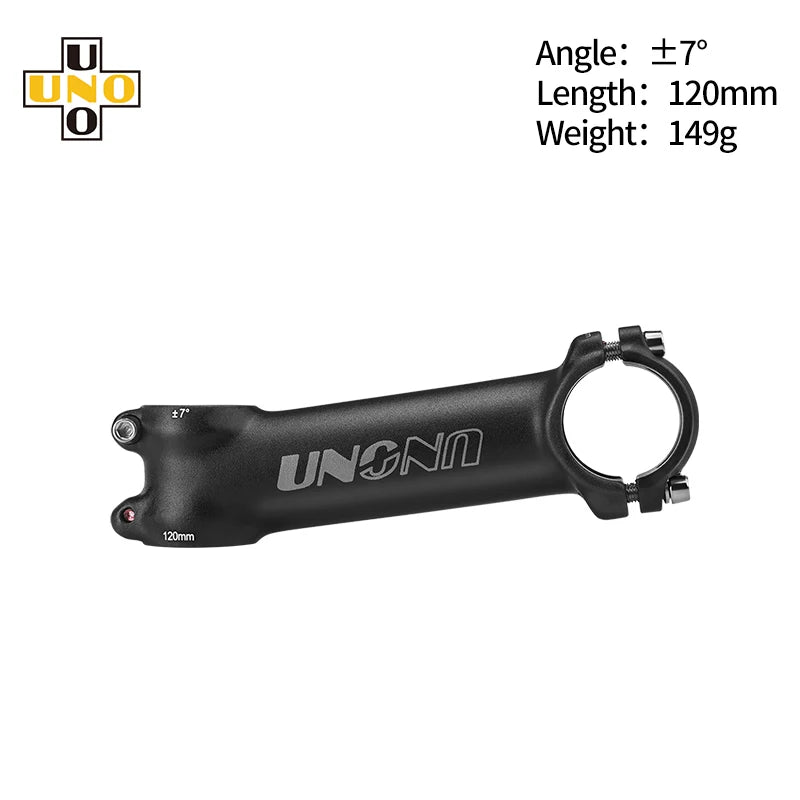 UNO Bicycle Stem 7/17/35 Degree - CNC Aluminum 28.6/31.8mm Clamp 60-130mm Length Road/MTB/Gravel Bike