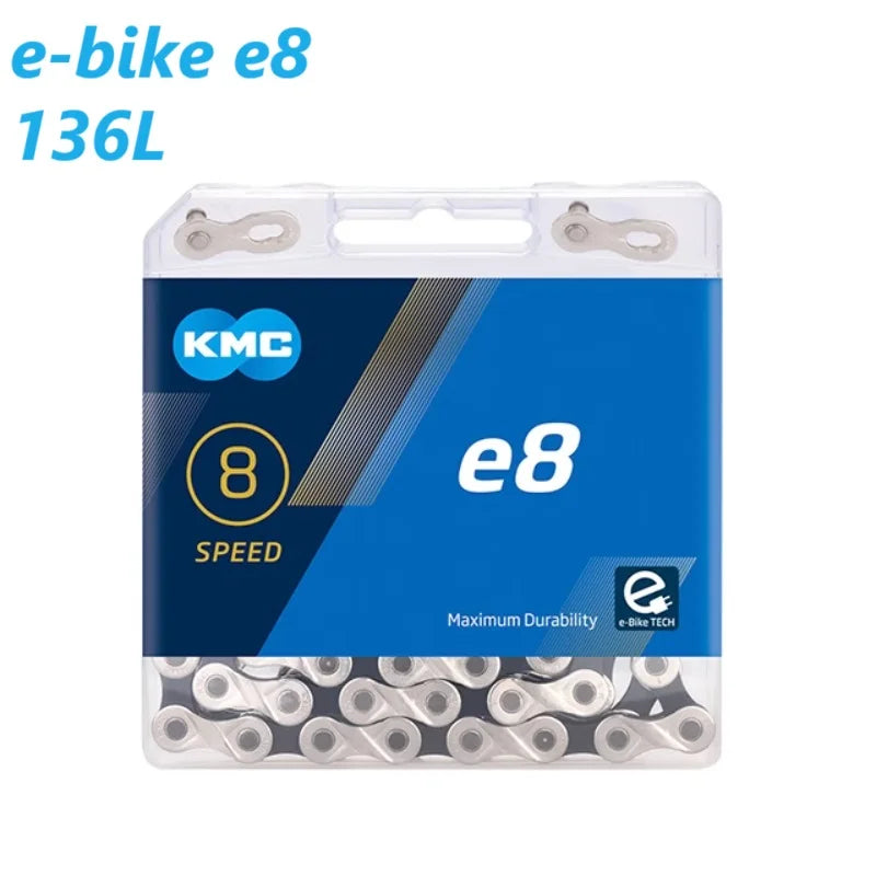 KMC e-Bike Chain E8 E9 E10 E11 E12 8-12 Speed 136 Links Anti-Rust EPT Electric Bicycle Chain with PowerLink - Original Box