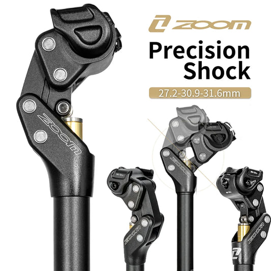 4-Link Suspension Seatpost 27.2-33.9mm - Adjustable Travel 350mm MTB/Ebike Comfort Seat Tube