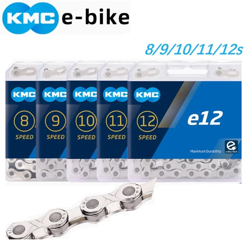 KMC e-Bike Chain E8 E9 E10 E11 E12 8-12 Speed 136 Links Anti-Rust EPT Electric Bicycle Chain with PowerLink - Original Box