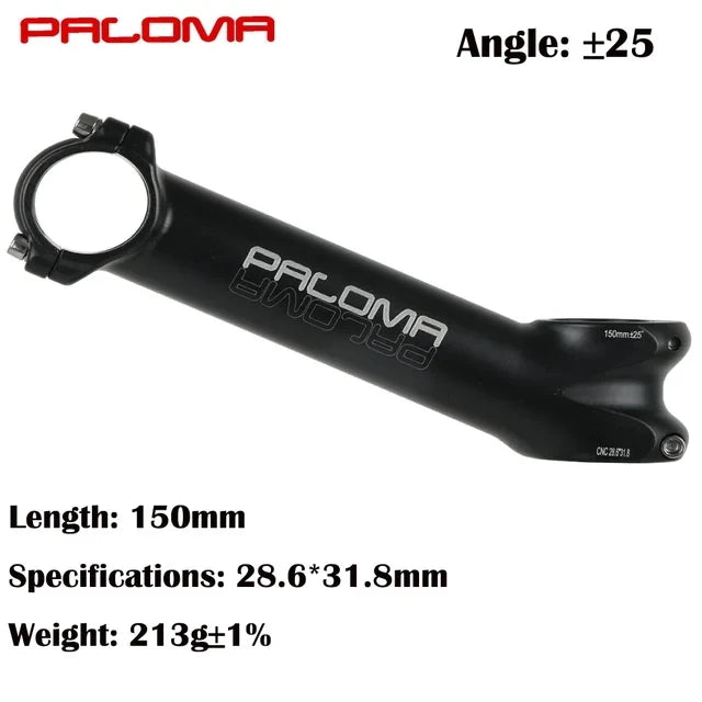 Paloma Super Long Bike Stem 150mm 12° - CNC Aluminum 31.8mm Clamp 1-1/8" Fork Road/MTB/Gravel/E-Bike