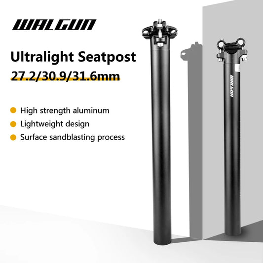 Ultralight Bike Seat Post Mtb Road Saddlle Seatpost 27.2 30.9 31.6mm*350mm Bicycle Seat Tube Adjustable Aluminium Sand Blast Rod