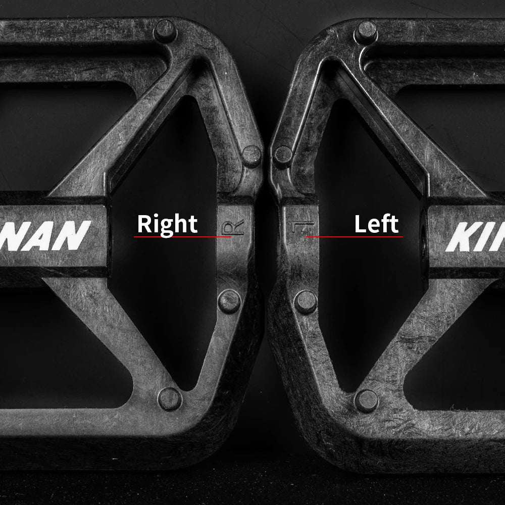 KINAN Carbon Titanium Axle Pedals, Ultra-light 141g Carbon Body With Titanium Alloy Axle, 4-Bearings Pedal, Anti-slip MTB Bike Pedals