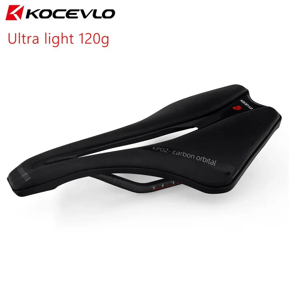 KOCEVLO Ultralight Carbon Saddle 120g - Dimension 143 Style Full Carbon Rails Road Racing Seat