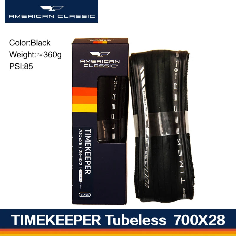 American Classic Timekeeper Tubeless Road Tire - 700x25/28/30C Ultralight