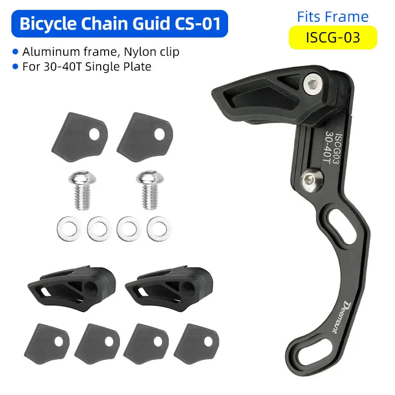 Bike Chain Guide MTB 1X System – ISCG 03/05 & BB/Post Mount CNC Anodized Wide Narrow Chain Guide