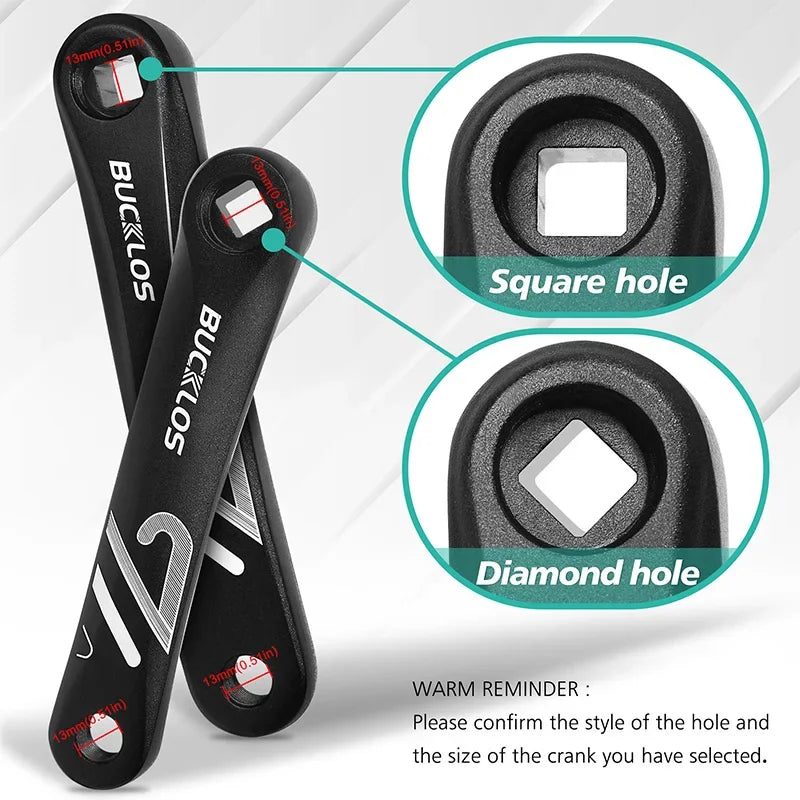 BUCKLOS Ultralight Aluminum Crank Arms 152/170/175mm - MTB/Road Bike Spinning Cranks Repair Parts