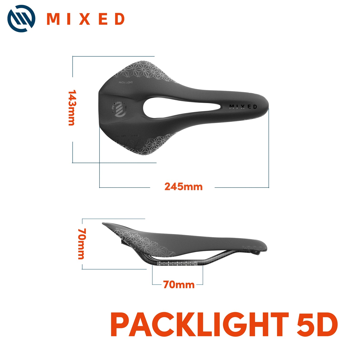 Full Carbon Fiber Lightweight Road Bike Saddle - 5D Ultra Comfort