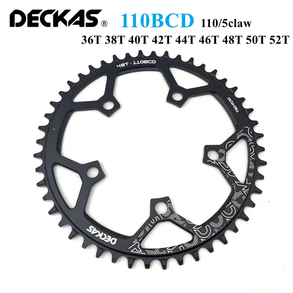 Deckcas Narrow Wide Chainring 110BCD 36T-52T - Road/MTB Compatible