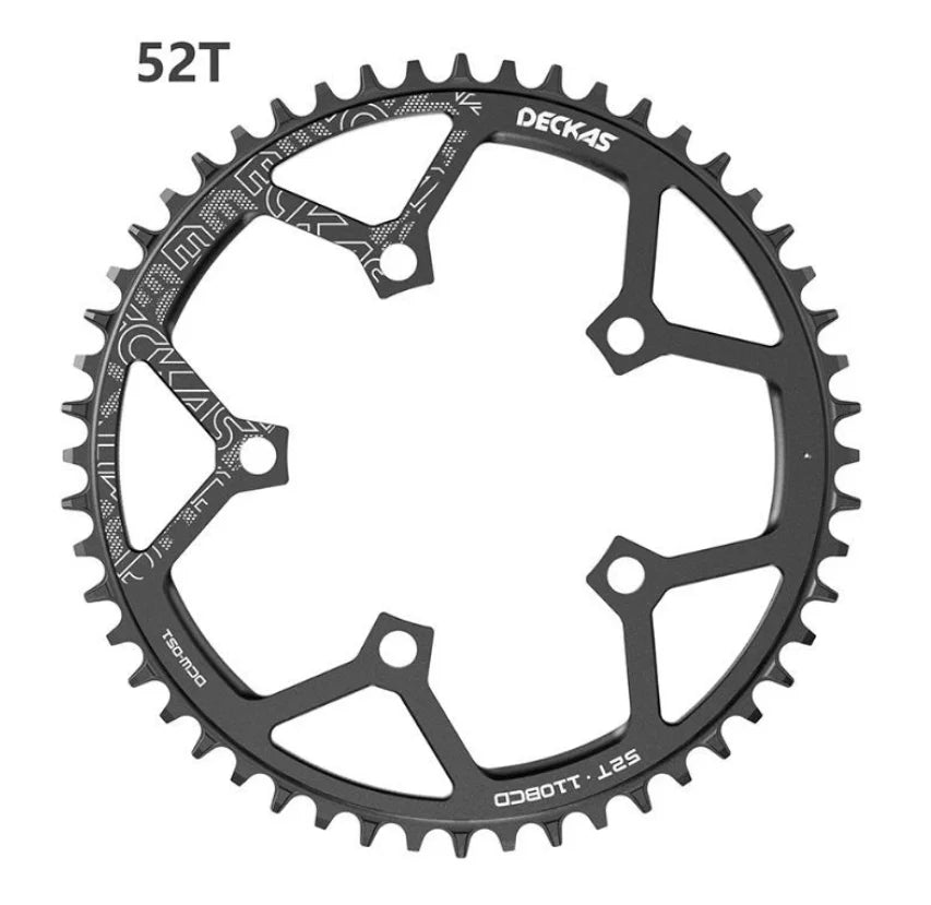 Deckcas Narrow Wide Chainring 110BCD 36T-52T - Road/MTB Compatible
