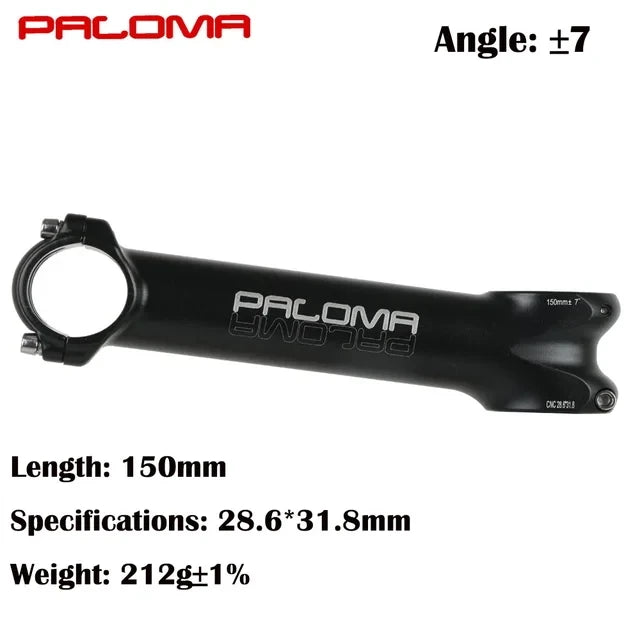 Paloma Super Long Bike Stem 150mm 12° - CNC Aluminum 31.8mm Clamp 1-1/8" Fork Road/MTB/Gravel/E-Bike