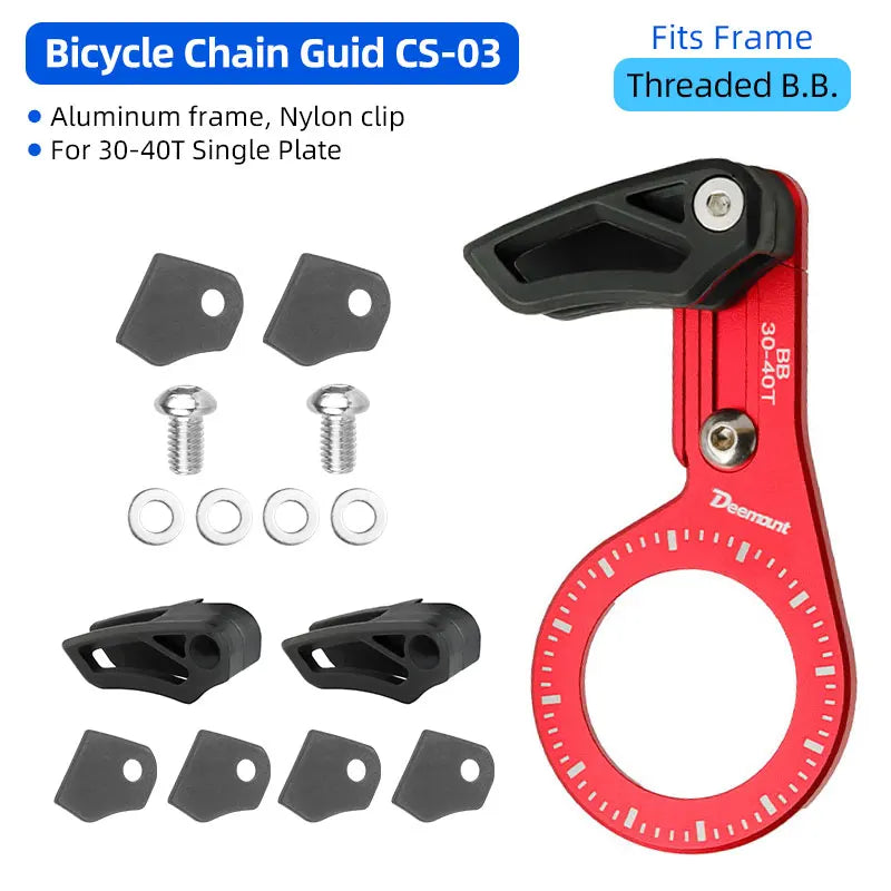 Bike Chain Guide MTB 1X System – ISCG 03/05 & BB/Post Mount CNC Anodized Wide Narrow Chain Guide