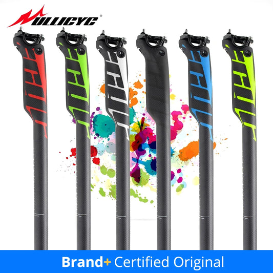 ULLICYC Carbon Seatpost 20mm Offset - Ultralight MTB/Road Bike Seat Tube 27.2/30.8/31.6mm 350/400mm