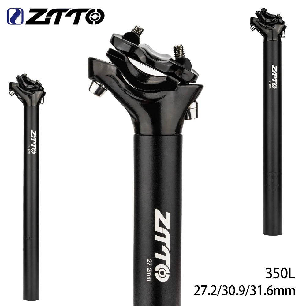 ZTTO Bicycle Seat Post Offset Head Seatpost Superlight Aluminum Alloy MTB Road Cycling Bike Saddle Tube 27.2 28.6 31.6 350mm