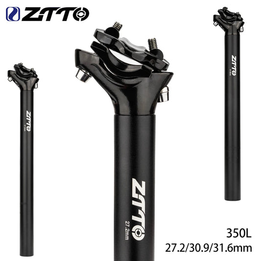 ZTTO Bicycle Seat Post Offset Head Seatpost Superlight Aluminum Alloy MTB Road Cycling Bike Saddle Tube 27.2 28.6 31.6 350mm