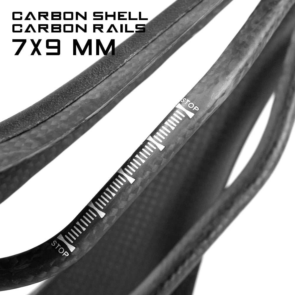 Ultra Lightweight Full Carbon Bike Saddle - SLR Tekno-Flow Style 110g Road/MTB Comfort Seat with Superflow Cutout