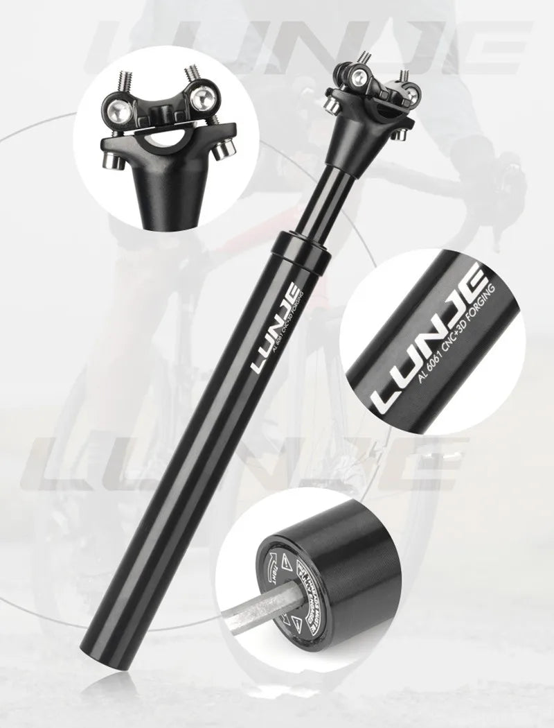 Shock Absorbing Suspension Seatpost 45mm Travel - Aluminum Alloy MTB/Road Bike Seat Tube 27.2/30.9/31.6mm 350mm