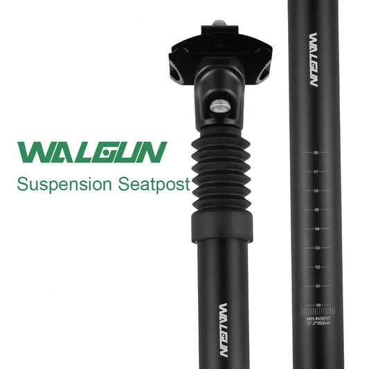 WG23A Suspension Seatpost 46mm Travel - Aluminum Shock Absorb MTB/Road Bike Seat Tube 27.2-31.8mm 350mm