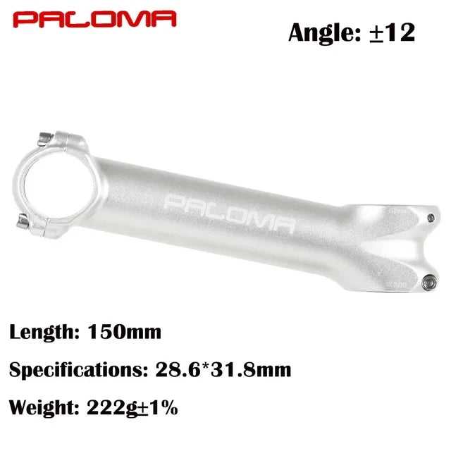 Paloma Super Long Bike Stem 150mm 12° - CNC Aluminum 31.8mm Clamp 1-1/8" Fork Road/MTB/Gravel/E-Bike