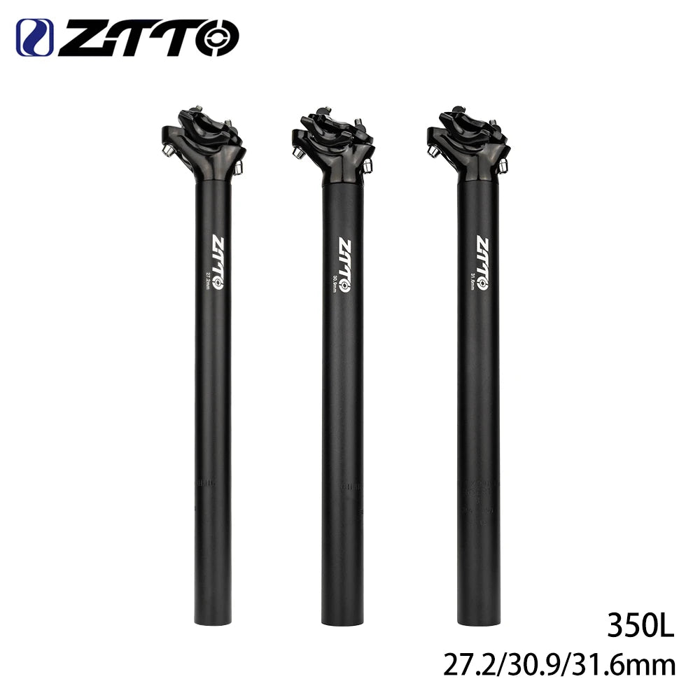 ZTTO Bicycle Seat Post Offset Head Seatpost Superlight Aluminum Alloy MTB Road Cycling Bike Saddle Tube 27.2 28.6 31.6 350mm