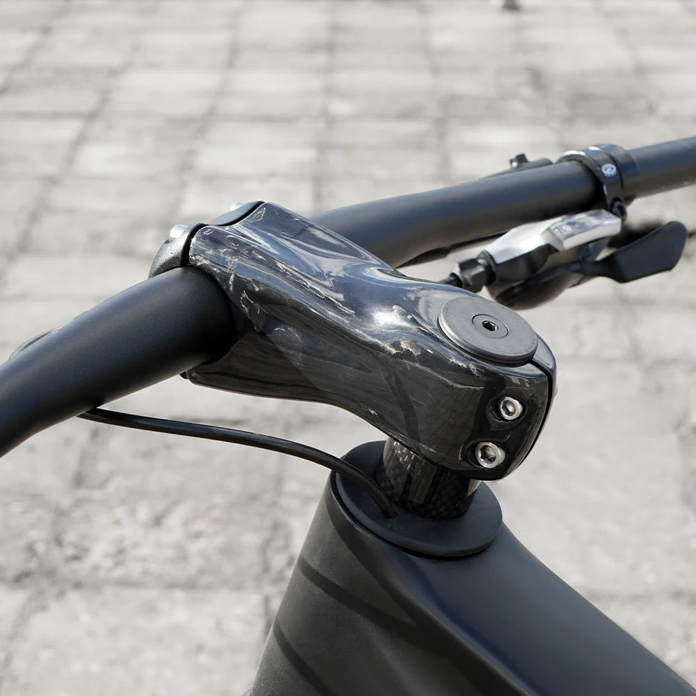 TOSEEK Carbon Stem 12° - Ultralight 31.8mm Clamp 70-130mm Length MTB/Road Bike Handlebar Stem Black Gloss