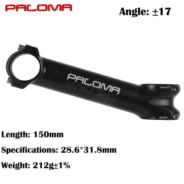 Paloma Super Long Bike Stem 150mm 12° - CNC Aluminum 31.8mm Clamp 1-1/8" Fork Road/MTB/Gravel/E-Bike