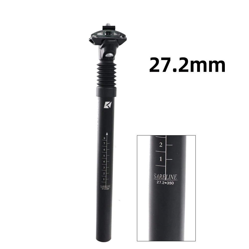 KOCEVLO Suspension Dropper Seatpost 46mm Travel - Aluminum Shock Absorbing MTB Seat Tube 27.2-31.6mm 350mm