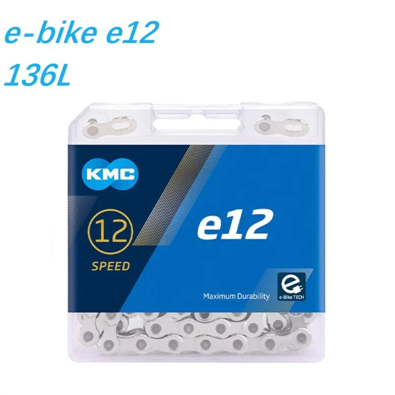 KMC e-Bike Chain E8 E9 E10 E11 E12 8-12 Speed 136 Links Anti-Rust EPT Electric Bicycle Chain with PowerLink - Original Box